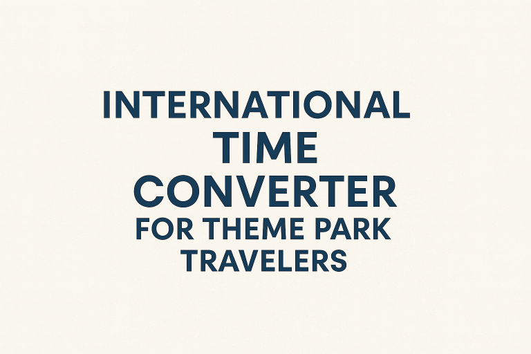 International Time Converter for theme park travelers