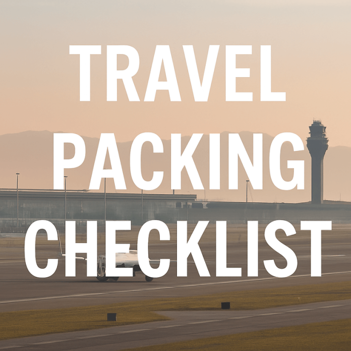 Travel Packing Checklist